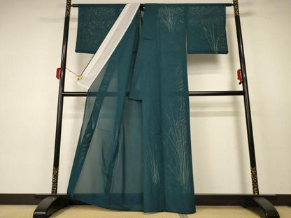 平和屋着物＊夏物 訪問着 絽 草花文 洗える着物 AABC3481jd