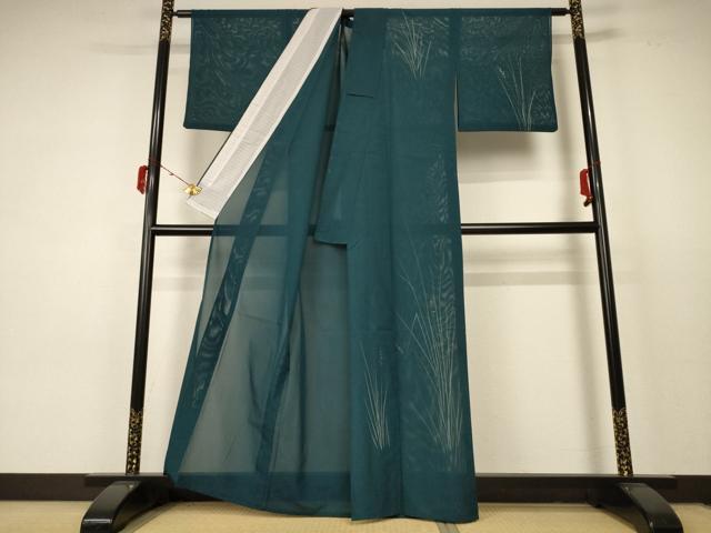 平和屋着物＊夏物 訪問着 絽 草花文 洗える着物 AABC3481jd