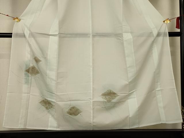 平和屋着物＊夏物　訪問着　絽　花唐草文　洗える着物　AABC3488jd