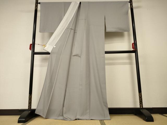 平和屋着物＊夏物　色無地　絽　利休白茶色　正絹　逸品　AABC3492jd