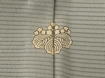 平和屋着物＊夏物 色無地 絽 薄雲鼠色 ロング丈 正絹 逸品 AABC3493jd