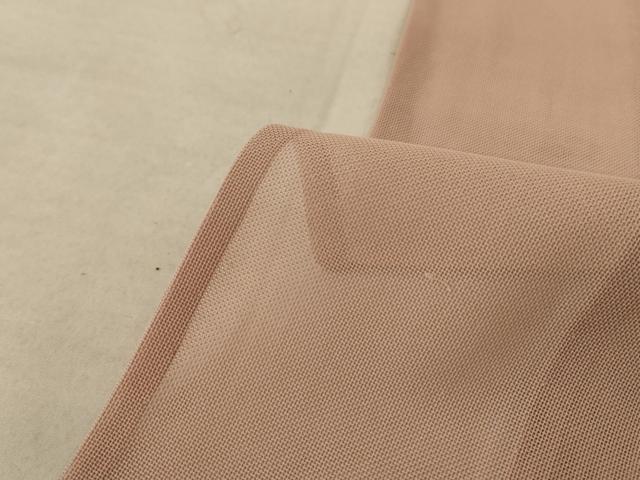 平和屋着物＊夏物 色無地 紗 洒落柿色 正絹 逸品 AABC3494jd