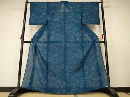 平和屋着物＊夏物 小紋 絽 花尽くし 正絹 逸品 AABC3496jd