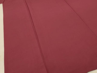 平和屋着物＊夏物 色無地 絽 小豆色 正絹 逸品 AABC3497jd