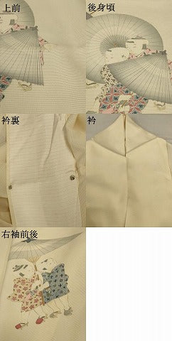 平和屋着物＊夏物 訪問着 絽 童子遊び 正絹 逸品 AABC3500jd