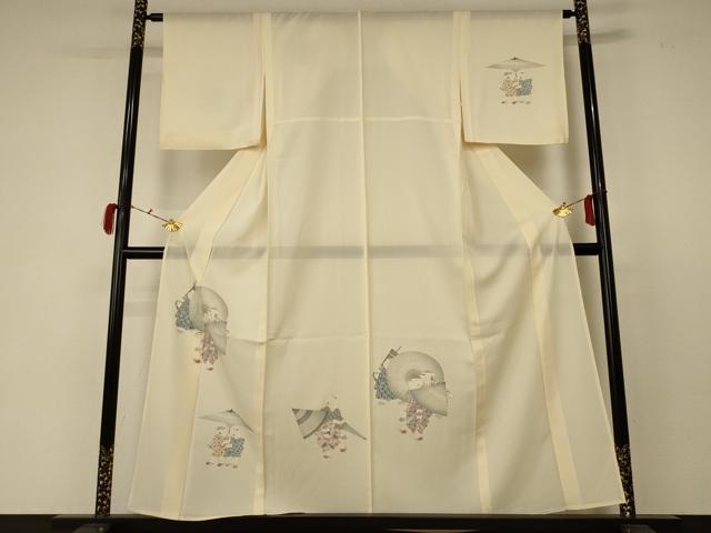 平和屋着物＊夏物 訪問着 絽 童子遊び 正絹 逸品 AABC3500jd