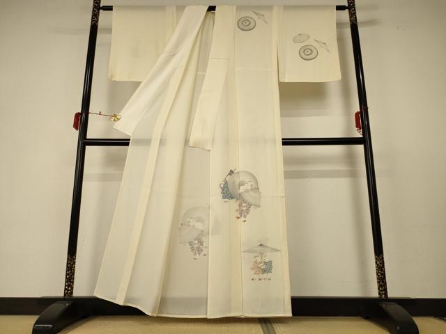 平和屋着物＊夏物 訪問着 絽 童子遊び 正絹 逸品 AABC3500jd
