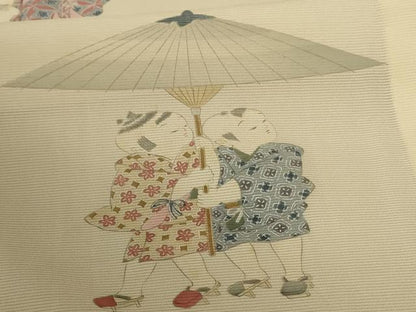 平和屋着物＊夏物 訪問着 絽 童子遊び 正絹 逸品 AABC3500jd