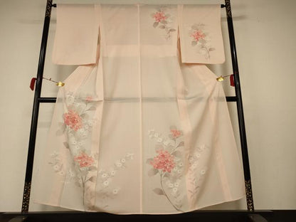 平和屋着物＊夏物 訪問着 絽 草花文 正絹 逸品 AABC3506jd