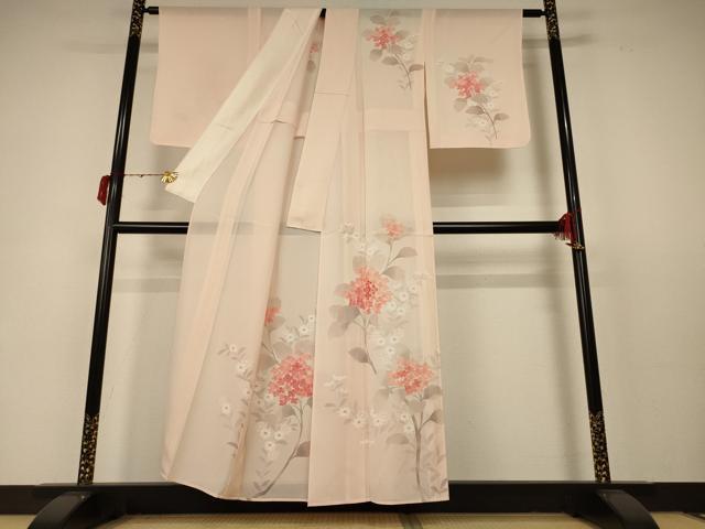 平和屋着物＊夏物 訪問着 絽 草花文 正絹 逸品 AABC3506jd
