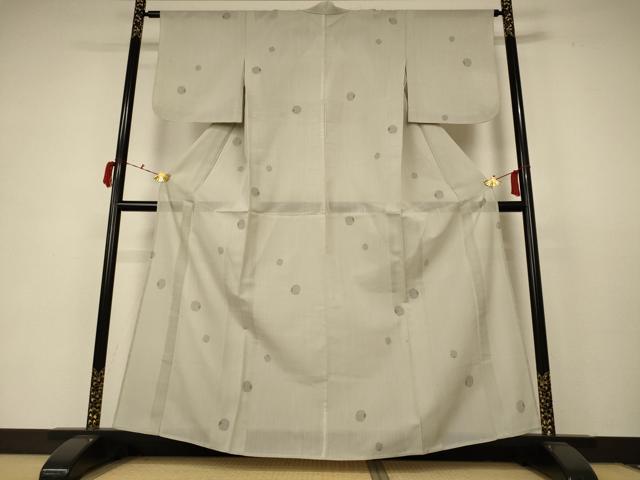 平和屋着物＊夏物　結城紬　夏結城　丸文　正絹　逸品　AABC3509jd