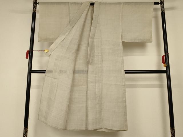 平和屋着物＊夏物 男性 石川県指定無形文化財 能登上布 本麻手織上布 100亀甲 総詰め 麻 逸品 AABC3510jd