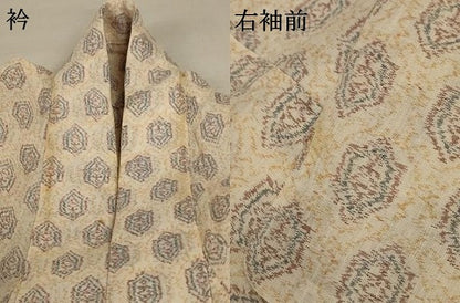 平和屋着物＊夏物 小千谷ちぢみ 幾何学文様 麻 逸品 AABC3511jd