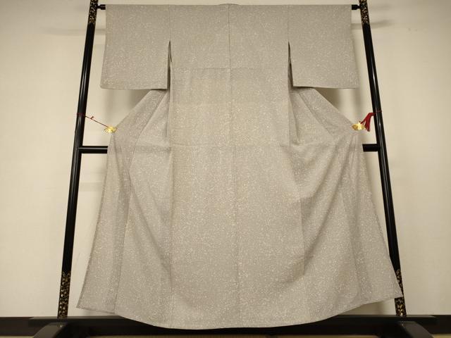 平和屋着物＊夏物 小紋 絽縮緬 霞文 正絹 逸品 AABC3512jd
