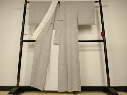 平和屋着物＊夏物 小紋 絽縮緬 霞文 正絹 逸品 AABC3512jd