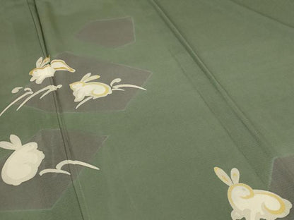 平和屋着物＊夏物 訪問着 絽 兎 さが美扱い 正絹 逸品 AABC3514jd