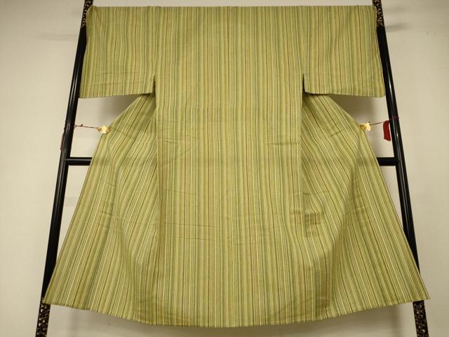 平和屋着物∴夏物 男性 阿波しじら織 浴衣 縞 キングサイズ 綿 逸品 AABC3515jd