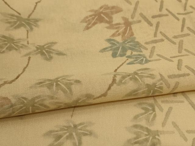 平和屋着物＊夏物 絹芭蕉 訪問着 枝松文 正絹 逸品 AABC3517jd