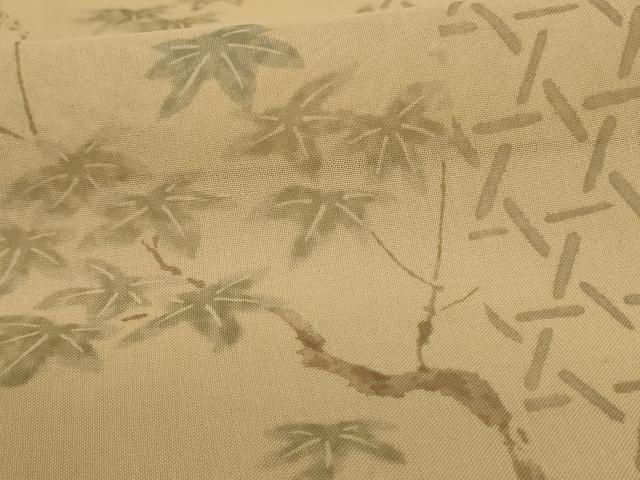 平和屋着物＊夏物 絹芭蕉 訪問着 枝松文 正絹 逸品 AABC3517jd