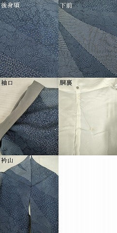 平和屋着物●江戸小紋 切嵌文 正絹 逸品 AABC3527ck