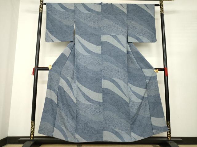 平和屋着物●江戸小紋 切嵌文 正絹 逸品 AABC3527ck