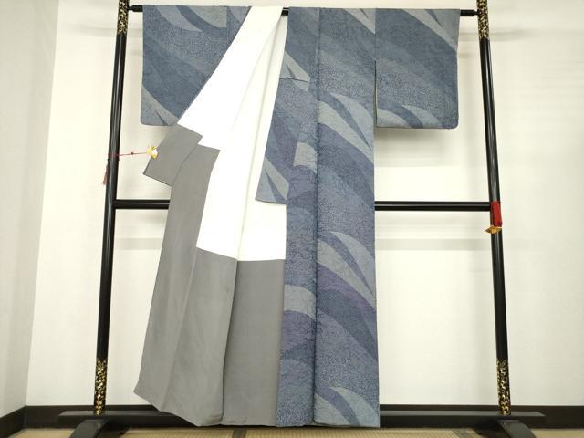 平和屋着物●江戸小紋 切嵌文 正絹 逸品 AABC3527ck