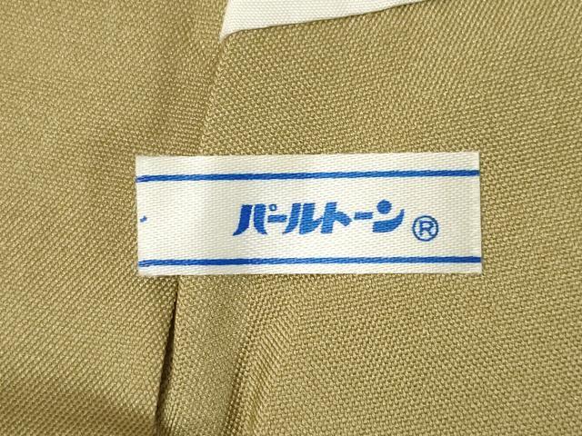 平和屋着物●本場大島紬　カタス7マルキ　花唐草文　黒地　正絹　逸品　AABC3533ck