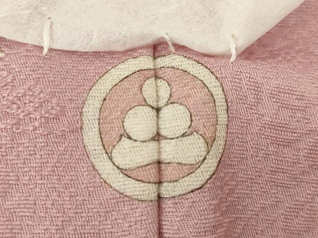 平和屋着物●上質な色無地　珊瑚色　正絹　逸品　未使用　AABH4561ck