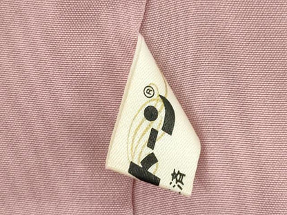 平和屋着物●上質な色無地　珊瑚色　正絹　逸品　未使用　AABH4561ck