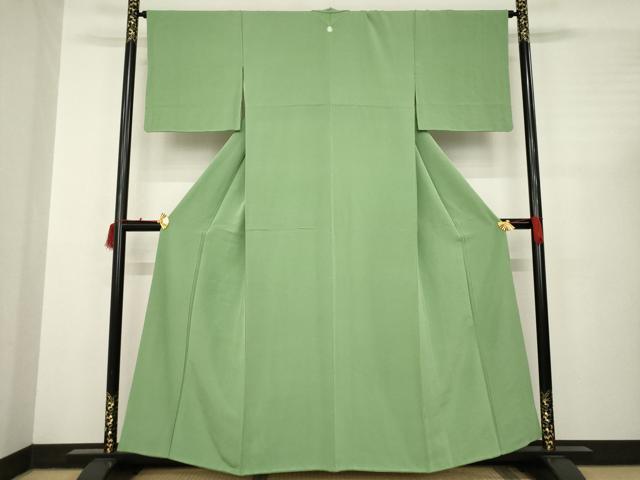 平和屋着物●上質な色無地　岩井茶色　正絹　逸品　AABC3553ck