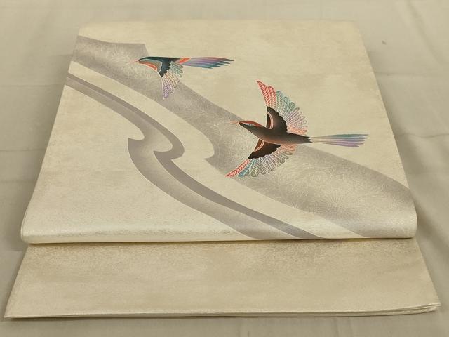 平和屋着物◎太鼓柄袋帯　飛鳥文　金彩　正絹　逸品　AABC3577ou