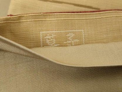 平和屋着物◎六通柄袋帯　草子　花鳥文　正絹　逸品　AABC3581ou