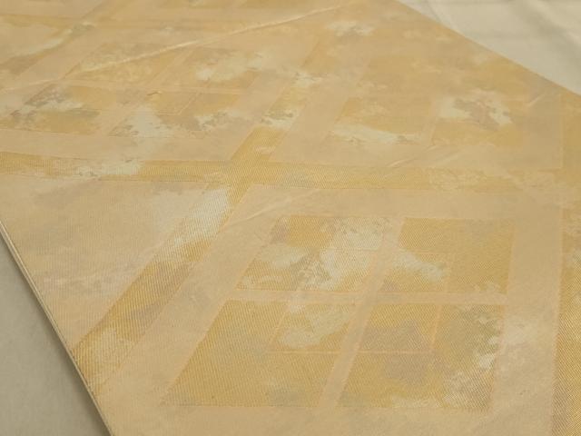 平和屋着物◎六通柄袋帯　菱文　金銀糸　正絹　逸品　AABC3590ou