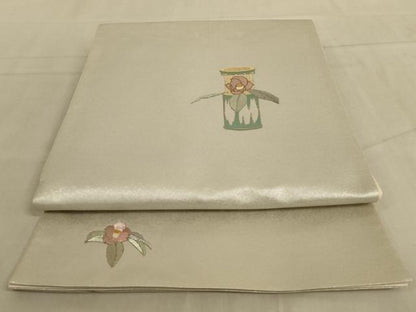 平和屋着物◎佐賀錦　太鼓柄袋帯　飾花文　金彩　金銀糸　正絹　逸品　AABC3595ou