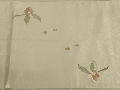 平和屋着物◎佐賀錦　太鼓柄袋帯　飾花文　金彩　金銀糸　正絹　逸品　AABC3595ou