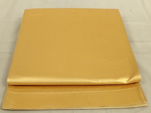平和屋着物◎六通柄袋帯　黄金色　正絹　逸品　AABC3598ou