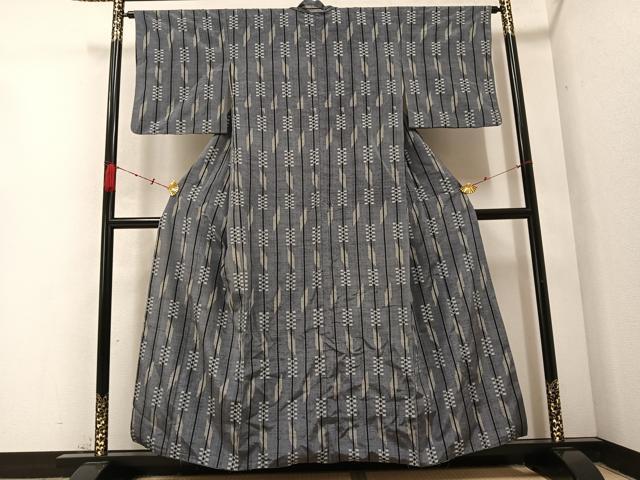 平和屋着物●上質な紬　間道　正絹　逸品　AABC3641ph