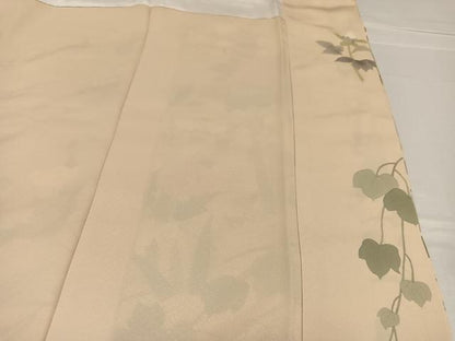 平和屋着物●訪問着 草花文 暈し染め 金彩 正絹 逸品 AABC3649ph