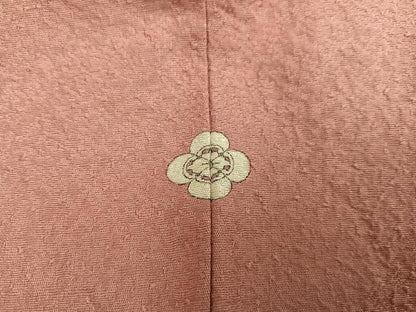 平和屋着物●上質な色無地　退紅色　正絹　逸品　AABC3660ph