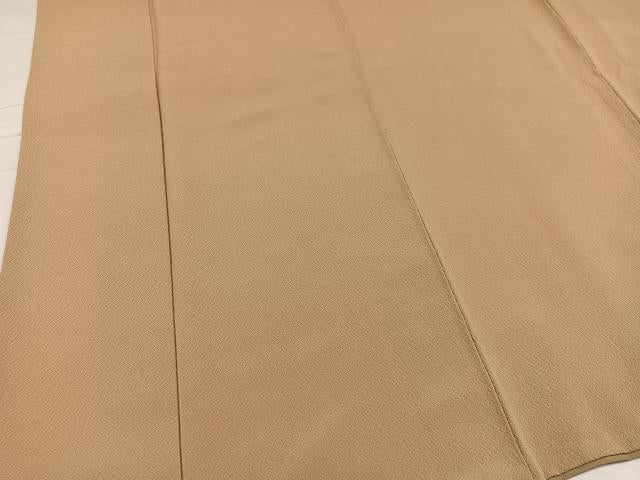 平和屋着物●上質な色無地 飴色 正絹 逸品 AABC3663ph
