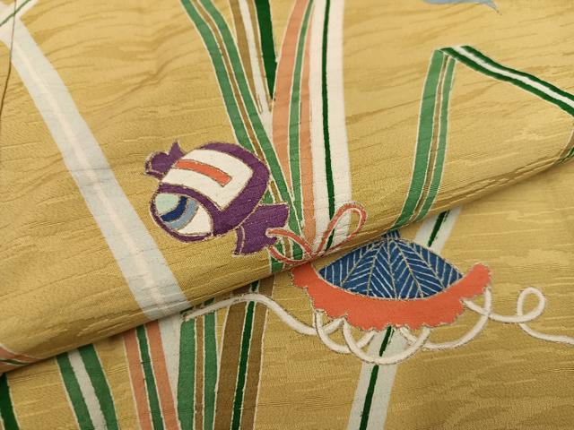 平和屋着物●訪問着 草木宝尽くし 金銀彩 正絹 逸品 AABC3667ph