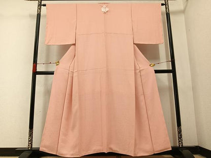 平和屋着物●上質な色無地 赤香色 正絹 逸品 未使用 AABC3677ph