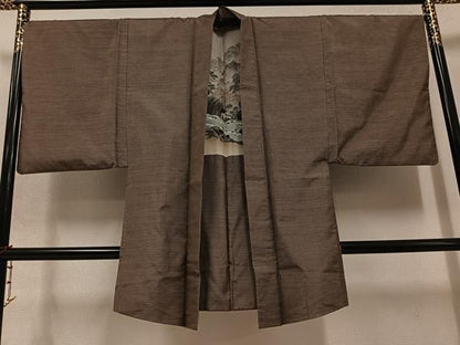 平和屋着物●男性 本場大島紬 アンサンブル 正絹 逸品 AABC3699ph