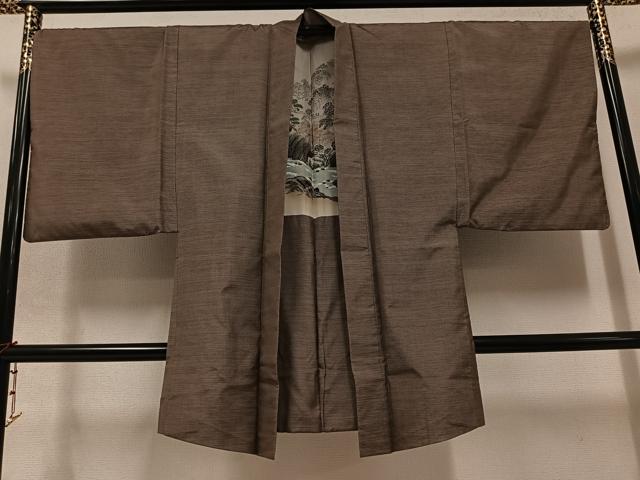 平和屋着物●男性 本場大島紬 アンサンブル 正絹 逸品 AABC3699ph