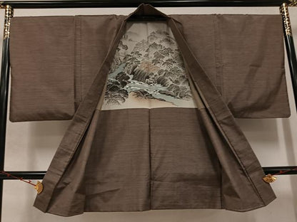 平和屋着物●男性 本場大島紬 アンサンブル 正絹 逸品 AABC3699ph