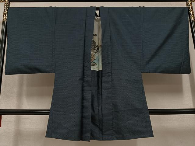 平和屋着物●男性　本場大島紬　アンサンブル　100亀甲　総詰め　正絹　逸品　AABC3701ph