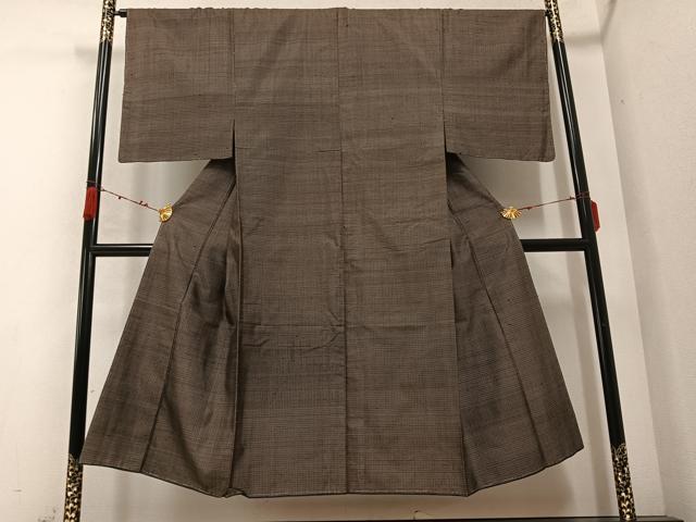 平和屋着物●男性 紬 アンサンブル 正絹 逸品 未使用 AABC3706ph