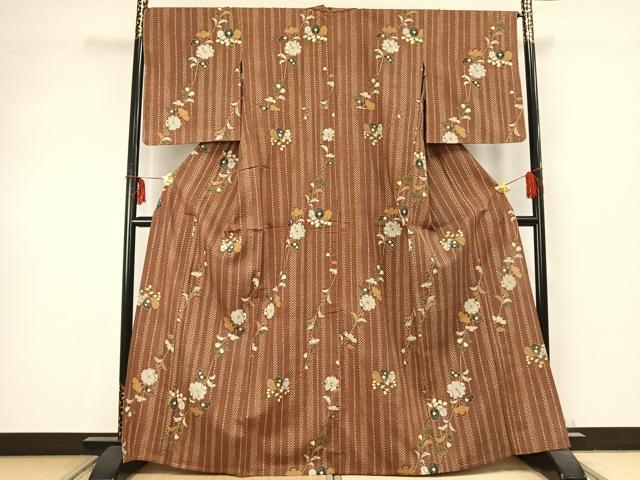 平和屋着物▽上質な小紋 単衣 辻が花 正絹 逸品 未使用 AABC3726fy