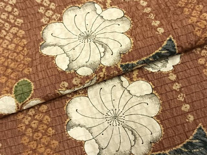 平和屋着物▽上質な小紋 単衣 辻が花 正絹 逸品 未使用 AABC3726fy