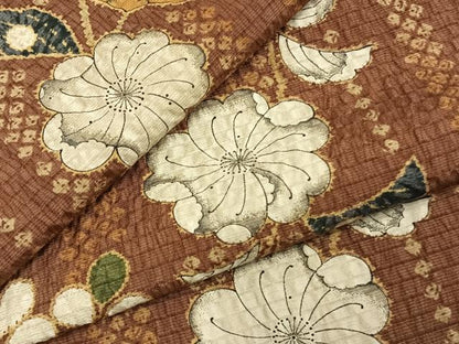 平和屋着物▽上質な小紋 単衣 辻が花 正絹 逸品 未使用 AABC3726fy